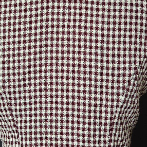 MARMIE WEST (3/4) Vintage 2Pc. Career Suit Burgundy white Gold Button Detail - Picture 2 of 10